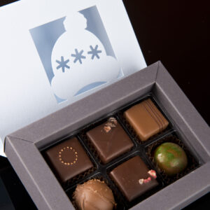 Boite de pralinés (6 pièces), 60g.